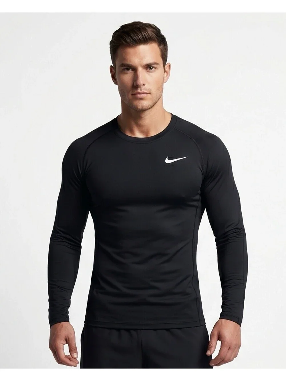 Nike Dri-FIT Men’s Small Long Sleeve Athletic Shirt Black Running Gym S
